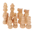 16Pcs Wooden Chessman Checker Chess Pieces 48mm King for Draughts Toy Games