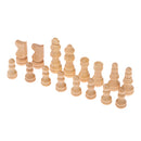 16Pcs Wooden Chessman Checker Chess Pieces 48mm King for Draughts Toy Games