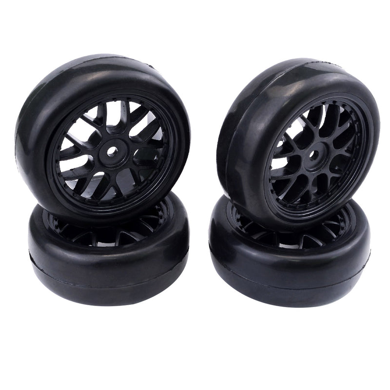 1/10 RC Drift Car Spare Part 65mm Black Rubber Tire Tyres for LRP Traxxas 4x