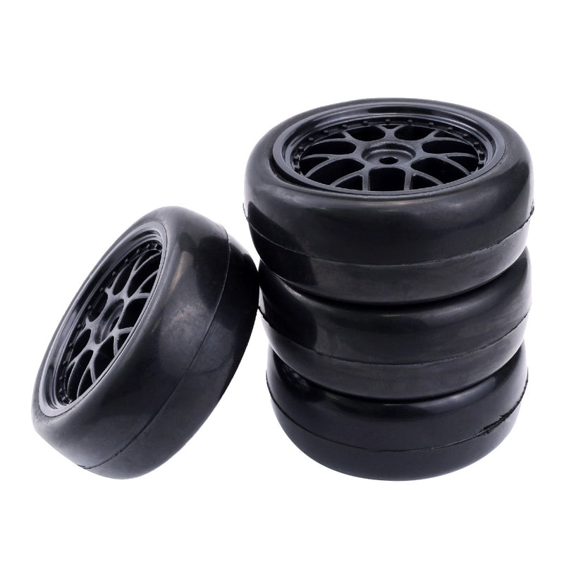 1/10 RC Drift Car Spare Part 65mm Black Rubber Tire Tyres for LRP Traxxas 4x