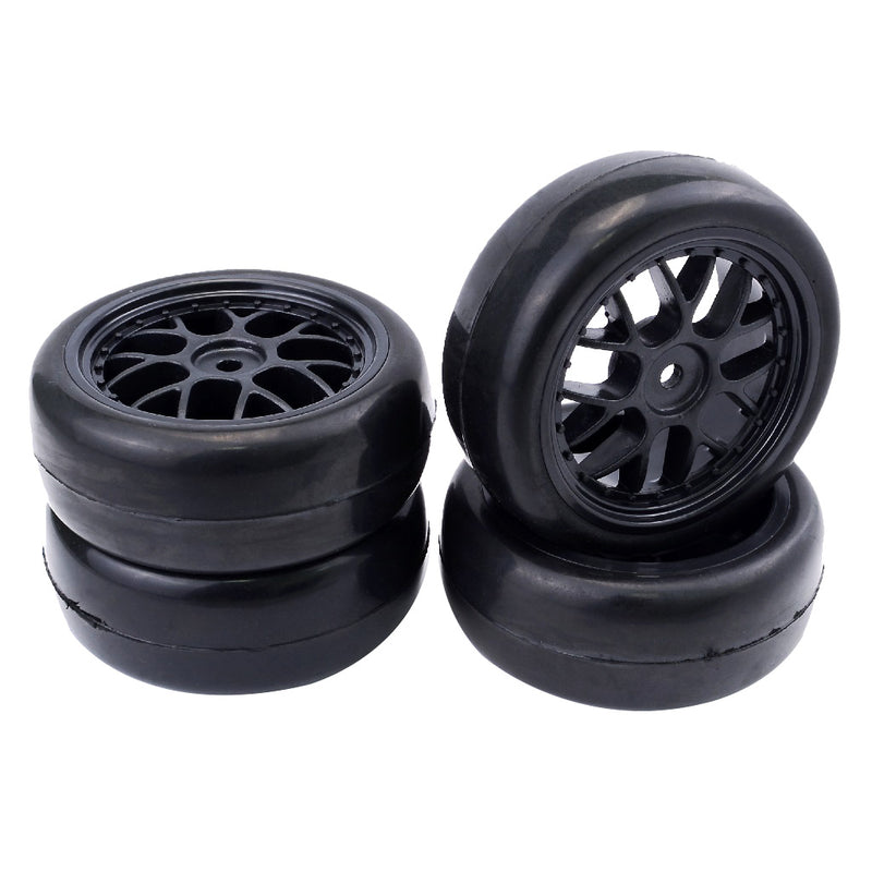 1/10 RC Drift Car Spare Part 65mm Black Rubber Tire Tyres for LRP Traxxas 4x