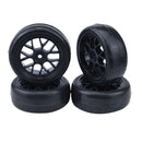 1/10 RC Drift Car Spare Part 65mm Black Rubber Tire Tyres for LRP Traxxas 4x