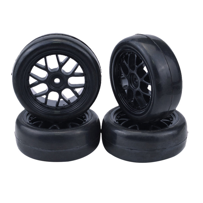 1/10 RC Drift Car Spare Part 65mm Black Rubber Tire Tyres for LRP Traxxas 4x