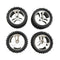 1/18 4WD Electric RC Car Parts 4Pcs Tyre Tyres A959-01 for Wltoys Model Toys