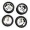 1/18 4WD Electric RC Car Parts 4Pcs Tyre Tyres A959-01 for Wltoys Model Toys