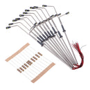 10PCS 1:75 Scale Model Railway Crossing Lights 3V with Resistance Warm White