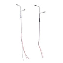 10PCS 1:75 Scale Model Railway Crossing Lights 3V with Resistance Warm White