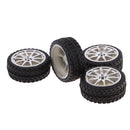 4Pcs 65mm Hexagon Wheel Tire Tyre Black for Radio Control Electric RC Car