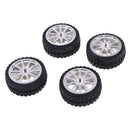 4Pcs 65mm Hexagon Wheel Tire Tyre Black for Radio Control Electric RC Car