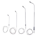 10X White LED Street Light Stainless Steel 1/75 HO OO Scale Layout Park Garden Scenery Accs