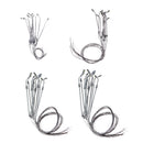 10X White LED Street Light Stainless Steel 1/75 HO OO Scale Layout Park Garden Scenery Accs