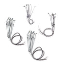 10X White LED Street Light Stainless Steel 1/75 HO OO Scale Layout Park Garden Scenery Accs