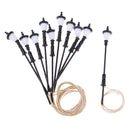 10pcs 1/25 Scale Single-head LED Light Mini Street Lamppost 3V for Yard Scenery Decoratives