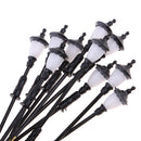 10pcs 1/100 Scale Single-head LED Light Street Lamppost 3V for Yard Scenery Decorative, 7cm Height, Warm White Light