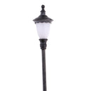 10pcs 1/100 Scale Single-head LED Light Street Lamppost 3V for Yard Scenery Decorative, 7cm Height, Warm White Light