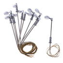 10Pcs Single Head Lamppost Courtyard Lights 1/25 for Train Railroad Decors