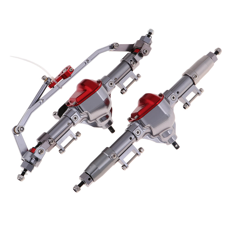 1/10 Scale RC Car Metal Front Rear Bridge Axle Assembly For Axial SCX10 D90 RC Crawler Accessories Parts