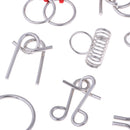 30pcs Classic Wire Puzzle Game IQ Mind Test Brain Teaser 9 Linked Rings Toys