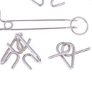 30pcs Classic Wire Puzzle Game IQ Mind Test Brain Teaser 9 Linked Rings Toys
