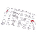 30pcs Classic Wire Puzzle Game IQ Mind Test Brain Teaser 9 Linked Rings Toys