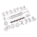 18pcs Classic Steel Unlock Ring Game IQ Brain Teasers Puzzle for Adults Kids Logical Thinking Intelligent Game