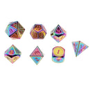 7pcs Opaque Alloy Polyhedral Dice for Dungeons and Dragons Accessories Toy A