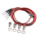 4 LED Light Kit Headlights Taillight White for 1/5 1/8 1/10 1/12 1/16 RC Truck Upgrade Parts