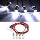 4 LED Light Kit Headlights Taillight White for 1/5 1/8 1/10 1/12 1/16 RC Truck Upgrade Parts