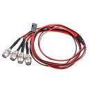 4 LED Light Kit Headlights Taillight White for 1/5 1/8 1/10 1/12 1/16 RC Truck Upgrade Parts