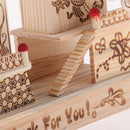 Wood Music Box, Merchandise Classic Musical Boxes Best Birthday Gift for Kids?Girls?Friends with Photo Frame