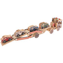 Multi-color 340x78x145mm Wooden Car Carrier Model Double Layers Children Vehicle Car Kids Educational Toy for Kids Gift