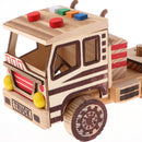 Multi-color 340x78x145mm Wooden Car Carrier Model Double Layers Children Vehicle Car Kids Educational Toy for Kids Gift