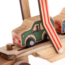 Multi-color 340x78x145mm Wooden Car Carrier Model Double Layers Children Vehicle Car Kids Educational Toy for Kids Gift