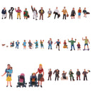 1/87 Painted Player People Figures Model HO OO Scale Layout for Sand Table Decoration