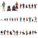 1/87 Painted Player People Figures Model HO OO Scale Layout for Sand Table Decoration