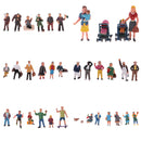 1/87 Painted Player People Figures Model HO OO Scale Layout for Sand Table Decoration