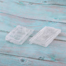 2pcs Natural Transparent White Crystal Mineral Stone Specimen Home Ornaments