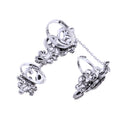 Charm Diamante Three Fingers Ring Vintage Fashion Ring Women Jewelry Gift