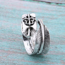 Fashion Feather Ring for Women Girls Leaf Jewelry Ring Adjustable