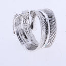 Fashion Feather Ring for Women Girls Leaf Jewelry Ring Adjustable