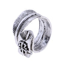 Fashion Feather Ring for Women Girls Leaf Jewelry Ring Adjustable