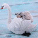 Lifelike White Swan Model, Wild Animal Figurine, Kids Toy Desktop Ornaments