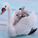 Lifelike White Swan Model, Wild Animal Figurine, Kids Toy Desktop Ornaments