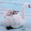 Lifelike White Swan Model, Wild Animal Figurine, Kids Toy Desktop Ornaments