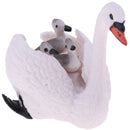 Lifelike White Swan Model, Wild Animal Figurine, Kids Toy Desktop Ornaments