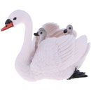 Lifelike White Swan Model, Wild Animal Figurine, Kids Toy Desktop Ornaments