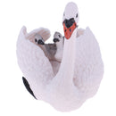 Lifelike White Swan Model, Wild Animal Figurine, Kids Toy Desktop Ornaments