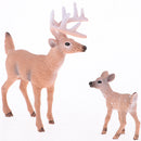 1.77-4.13 inch Height Whitetail Deer, High Simulation Plastic Animal Figurine for Collection Decoration Home