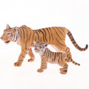 Model Simulation Tiger Figure Toy Playset Include Tiger Mother,Tiger Dad and 2Pcs Tiger Baby