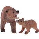 3pcs Lifelike Bear Family Model, Wild Animal Figurines, Kids Toy Desktop Ornaments